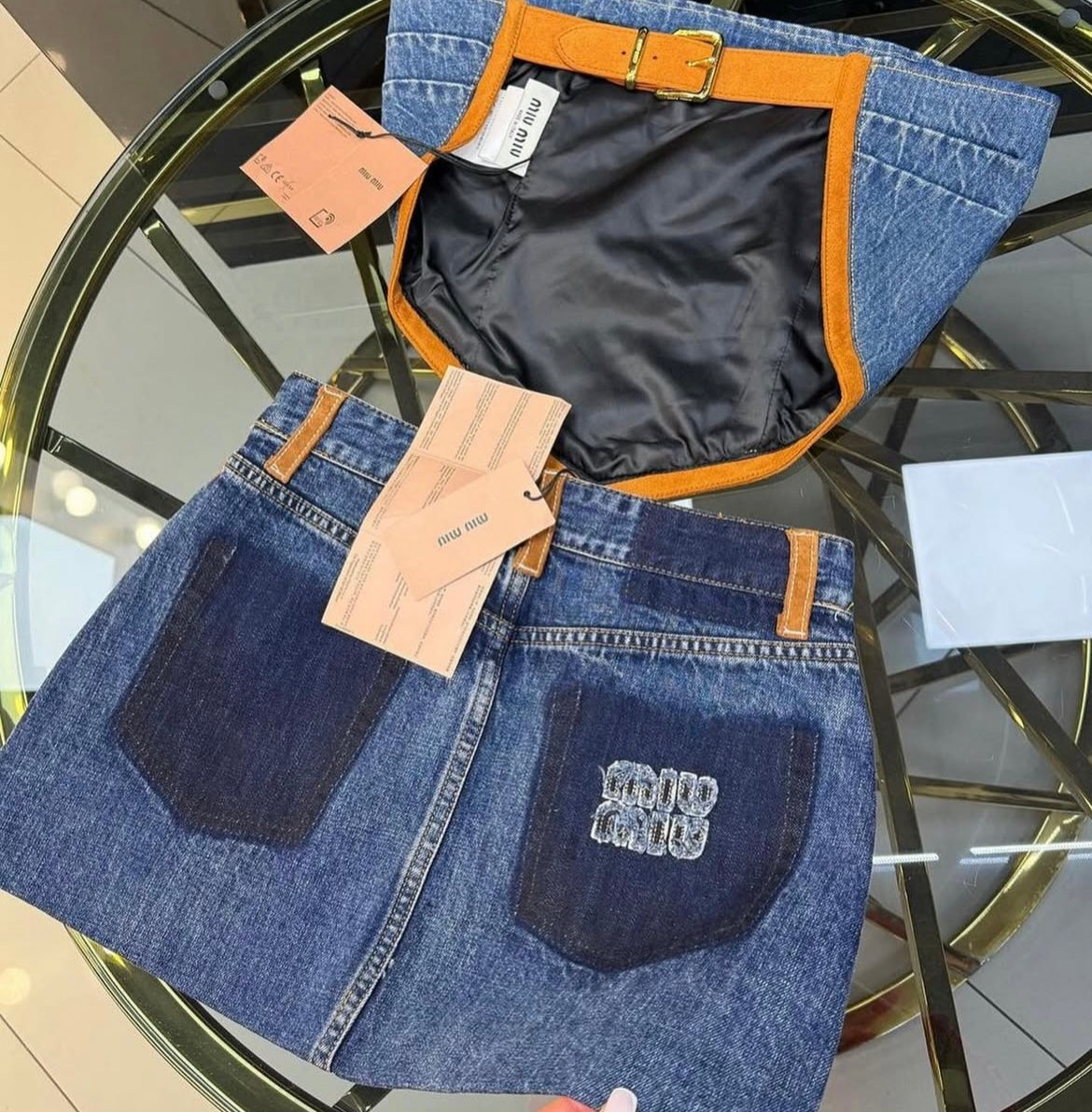 miu denim set